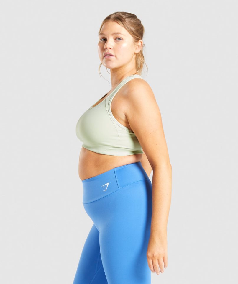 Women's Gymshark Essential Racer Back Sports Bra Mint | CA A8D506